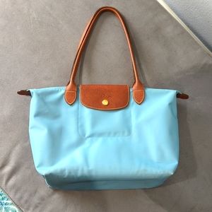 Longchamp Le Pliage small tote Arctic blue FREE SHIP